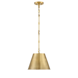 Alden One Light Pendant in Warm Brass