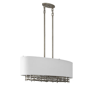Cameo Four Light Linear Chandelier in Campagne Luxe