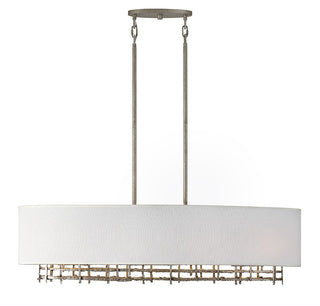 Cameo Four Light Linear Chandelier in Campagne Luxe