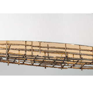 Cameo Four Light Linear Chandelier in Campagne Luxe