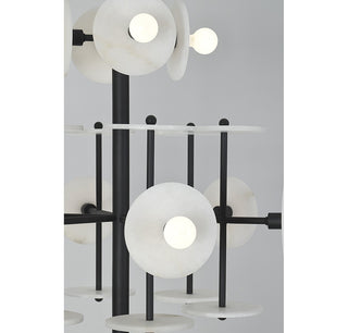 Amani 15 Light Chandelier in Black Cashmere