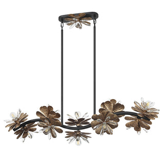 Giselle Ten Light Linear Chandelier in Delphine