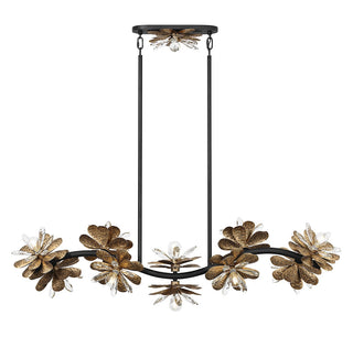 Giselle Ten Light Linear Chandelier in Delphine