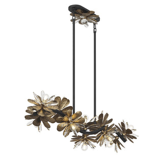 Giselle Ten Light Linear Chandelier in Delphine