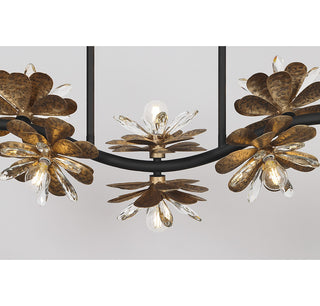 Giselle Ten Light Linear Chandelier in Delphine