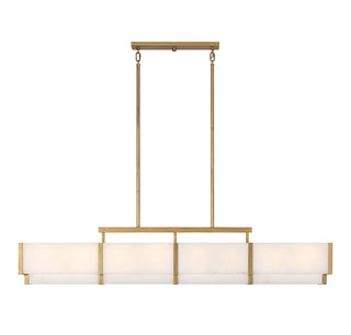 Orleans Eight Light Linear Chandelier in Distressed Gold