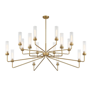 Baker 16 Light Chandelier in Warm Brass