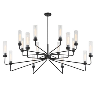 Baker 16 Light Chandelier in Matte Black