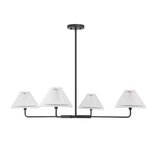 Four Light Chandelier in Matte Black