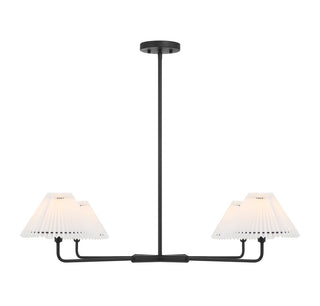 Four Light Chandelier in Matte Black