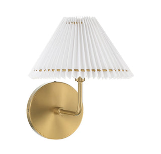 One Light Wall Sconce in Natural Brass