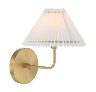 One Light Wall Sconce in Natural Brass