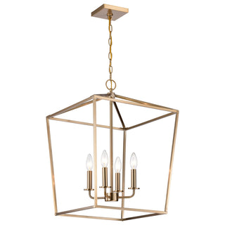 Emma Four Light Pendant in Burnished Brass