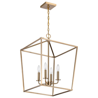 Emma Four Light Pendant in Burnished Brass