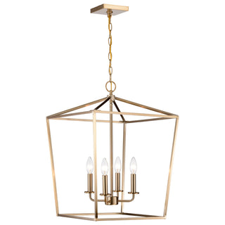 Emma Four Light Pendant in Burnished Brass