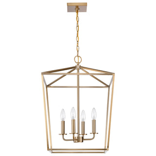 Emma Four Light Pendant in Burnished Brass