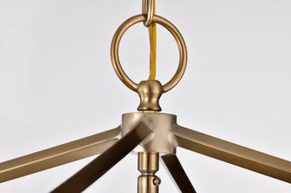 Emma Four Light Pendant in Burnished Brass
