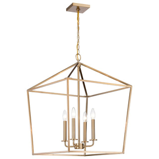 Emma Four Light Pendant in Burnished Brass