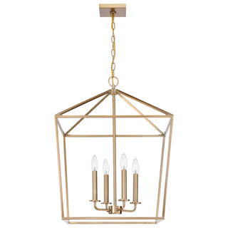 Emma Four Light Pendant in Burnished Brass