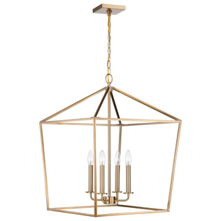 Emma Four Light Pendant in Burnished Brass