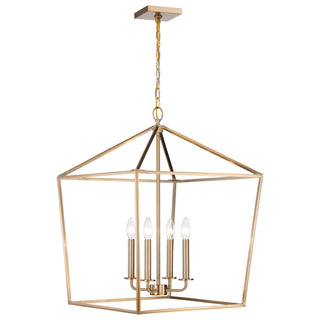 Emma Four Light Pendant in Burnished Brass
