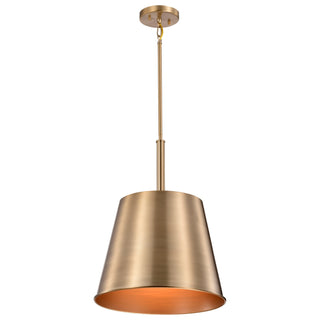 Alexis One Light Pendant in Burnished Brass / Gold