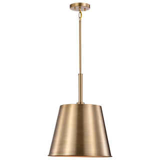 Alexis One Light Pendant in Burnished Brass / Gold