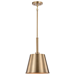 Alexis One Light Pendant in Burnished Brass / Gold