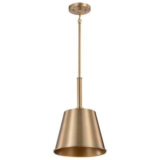 Alexis One Light Pendant in Burnished Brass / Gold