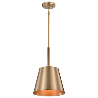 Alexis One Light Pendant in Burnished Brass / Gold
