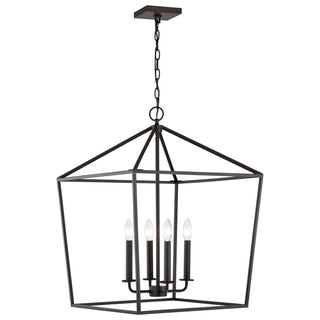 Emma Four Light Pendant in Matte Black