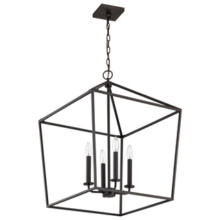 Emma Four Light Pendant in Matte Black