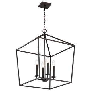 Emma Four Light Pendant in Matte Black