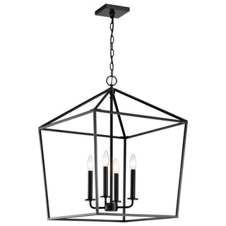 Emma Four Light Pendant in Matte Black
