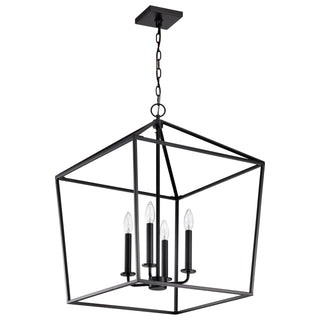 Emma Four Light Pendant in Matte Black