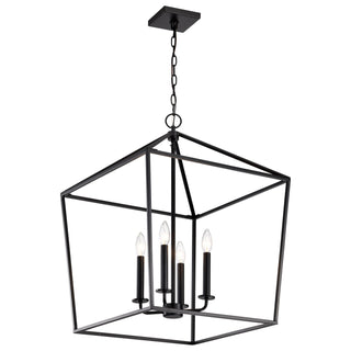 Emma Four Light Pendant in Matte Black