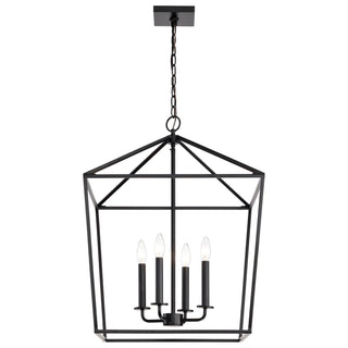 Emma Four Light Pendant in Matte Black