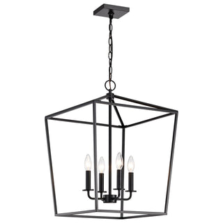 Emma Four Light Pendant in Dark Bronze