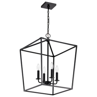 Emma Four Light Pendant in Dark Bronze