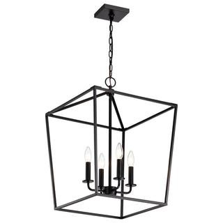 Emma Four Light Pendant in Dark Bronze