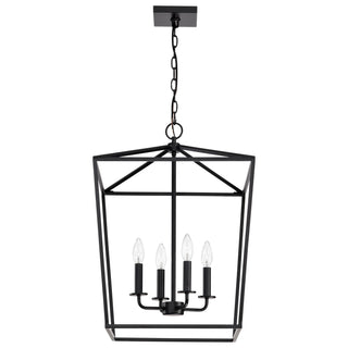 Emma Four Light Pendant in Dark Bronze