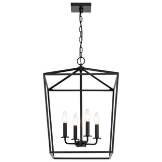 Emma Four Light Pendant in Dark Bronze