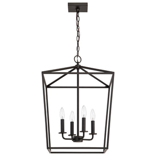 Emma Four Light Pendant in Dark Bronze