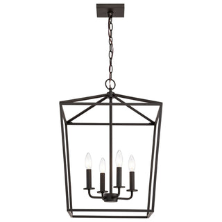 Emma Four Light Pendant in Dark Bronze