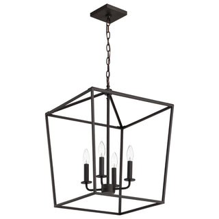 Emma Four Light Pendant in Dark Bronze