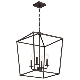 Emma Four Light Pendant in Dark Bronze