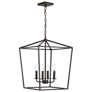 Emma Four Light Pendant in Dark Bronze