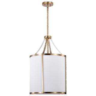 Easton Three Light Pendant in Burnished Brass