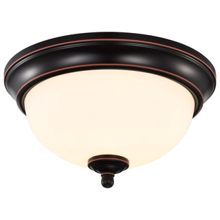 LED Flush Mount in Mahogany Bronze