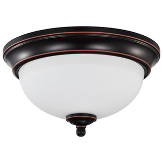 LED Flush Mount in Mahogany Bronze